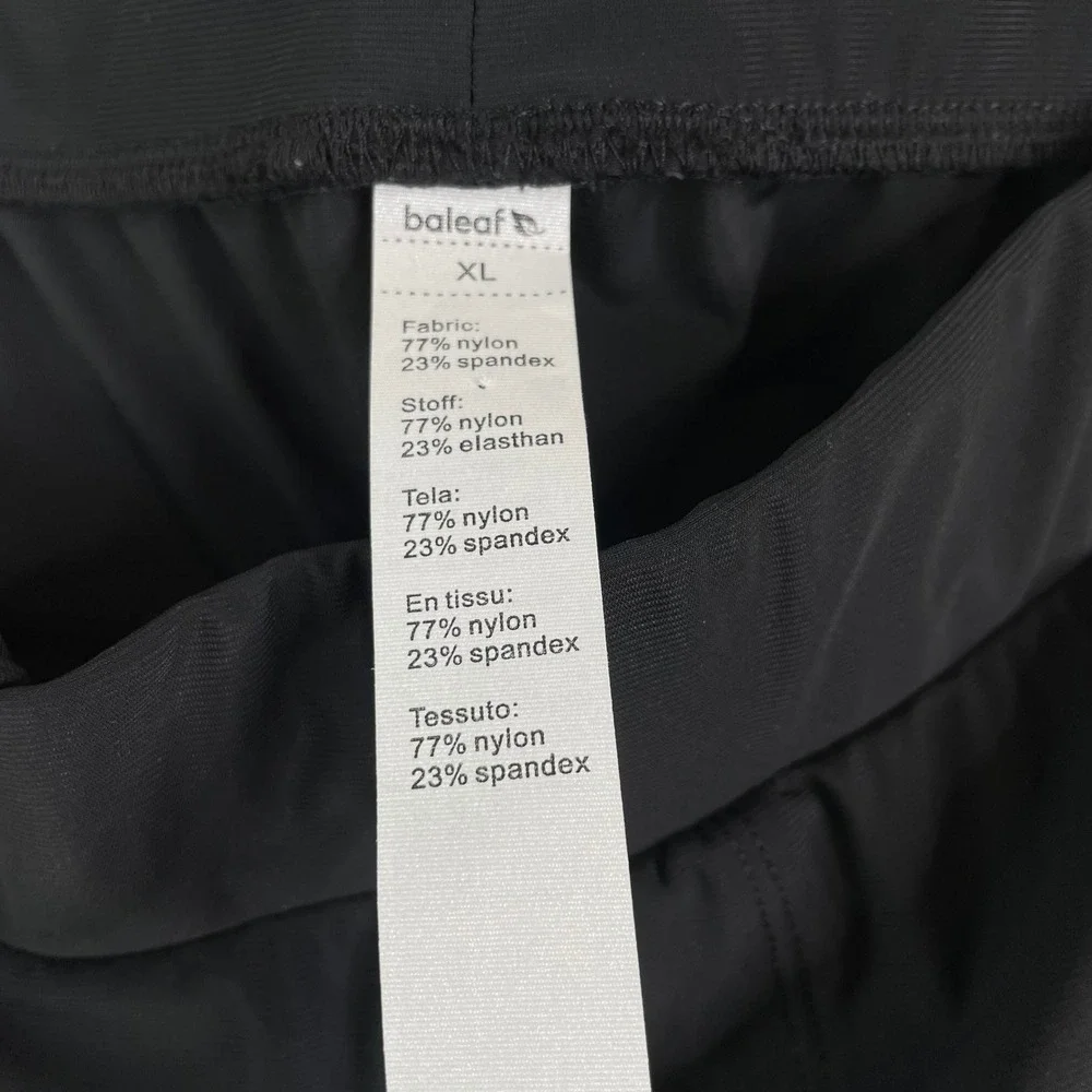 Baleaf Womens XL Black Athletic Ankle Pants Stretch Drawstring Hiking Trousers